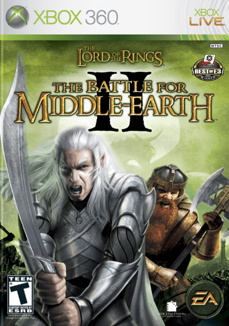 Lord of the Rings Battle for Middle Earth II box art for Xbox 360